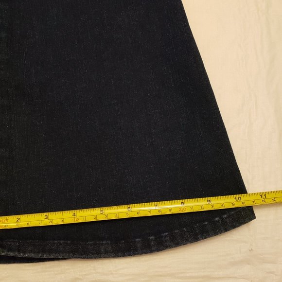 FRAME Le One Flare High Rise Stretch Denim Jeans In Keller Blue - Picture 8 of 11